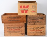 LOT (4) WINCHESTER WOODEN AMMO CRATES