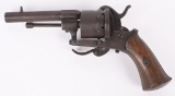 BELGIUM FOLDING TRIGGER PIN FIRE REVOLVER