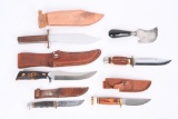 LOT OF 6 QUALITY FIXED BLADE KNIVES