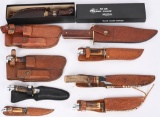 LOT OF 10 AMERICAN MADE SPORTING KNIVES