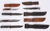 LOT OF 5 WW2 VINTAGE KNIVES