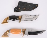 PAIR OF BEAVER CUSTOM KNIVES
