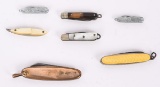 COLLECTION OF 7 MINIATURE FOLDING KNIVES