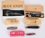 SPORTSMANS LOT OF 5 BUCK FOLDING KNIVES