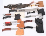 11 ITEM COLLECTION OF CAMP AXES AND CAMP MACHETE