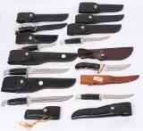 COLLECTORS LOT OF 12 BUCK FIXED BLADE KNIVES