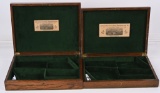 LOT (2) VINTAGE OAK COLT SAA DOUBLE GUN CASES