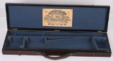 W.R. PAPE ENGLISH WOODEN SHOTGUN CASE WITH LABEL