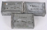 Lot (3) 800 Round Bulgarian 7.62x25 Cans