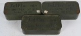 Lot (3) 380 Round Cans Romanian 8mm FMJ