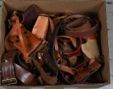 LOT 30 VINTAGE LEATHER HOLSTERS