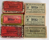 LOT (6) ANTIQUE 2-PC .22 RF BOXES AMMO