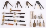 LARGE LOT VINTAGE RELOADING TOOLS, OIL CANS