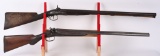 LOT OF 2: HAMMER FIRED DOUBLE BARREL SHOTGUN