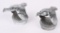 2- 1930s FORD QUAIL HOOD ORNAMENTS