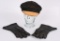 HARLEY MOTORCYCLE CAP & RIDING GLOVES