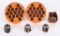 2-Painted Red Glass Reflectors and more