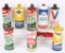 8-Round Metal Outboard Motor Oil Cans