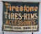 Firestone Tires & Wolf's Head Motor OIl Banner