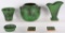 6-Pieces of Weller Coppertone Pottery