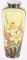 Porcelain Hand Painted Vase w/Silver Overlay