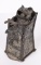 PIG IN HIGH CHAIR CAST IRON MECHANICAL BANK