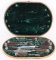 LANDERS FRARY & CLARK STERLING & STAG CUTLERY SET