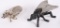 2- CAST IRON FIGURAL INSECT MATCH SAFES