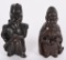 2- FIGURAL BRONZE SOLDIERS MATCH HOLDERS