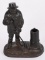 ZIMMERMAN MAN WITH BROOM CAST IRON MATCH HOLDER