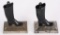 2- WOONSOCKET BOOTS ADVERTISING MATCH HOLDERS