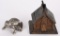 ADVERTISING FROG & HOUSE MATCH HOLDERS