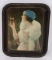 1925 COCA-COLA TRAY WOMAN WITH FOX STOLE