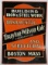 BRAYTON-WILSON-COLE STEEL WORKS TIN SIGN