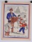 1943 WWII ANTI-AXIS UNCLE SAM & HITLER POSTER