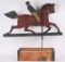 FOLK ART RACE HORSE & RIDER HAND MADE WEATHER VANE