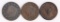3- U.S.LARGE CENTS 1827, 1838, 1848