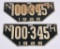 1926 New Hampshire Metal Embossed License Plates