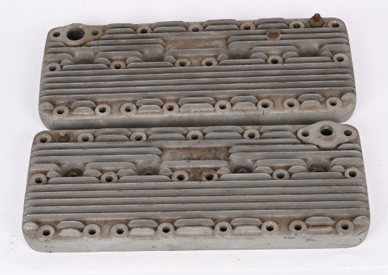 2- EDMUNDS FLAT HEAD V8 HEADS 19 STUD