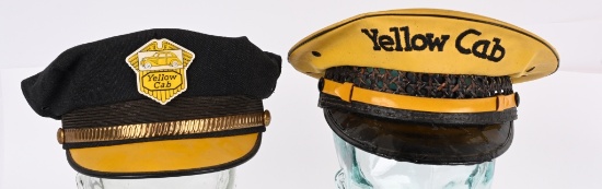 2- ORIGINAL YELLOW CAB HATS