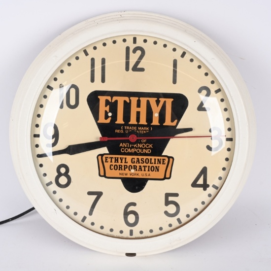 Electric Clock w/Ethyl Corporation Logo