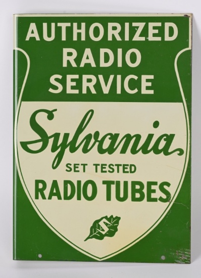 Sylvania Radio Tubes Authorized Service Metal Sign