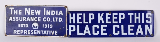 2-Porcelain Signs