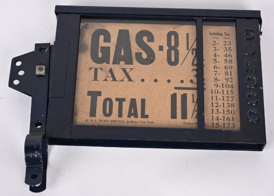 Embossed Sunoco Gas Pump Pricer Box