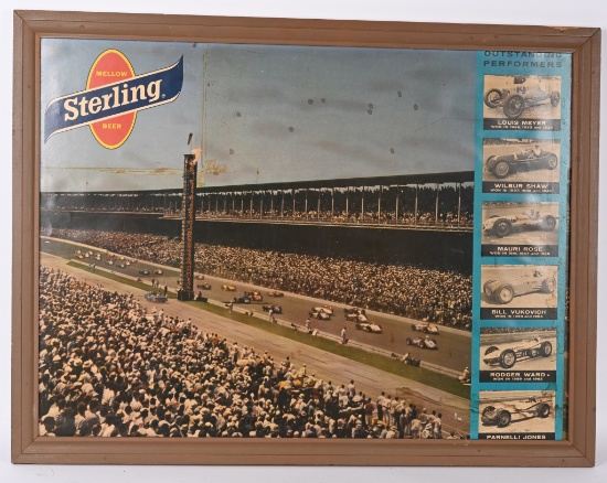 1960's Sterling Mellow Beer Indy 500 Scene Ad