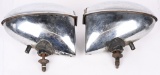 PAIR OF 1920s-30s WOOD HEADLIGHTS