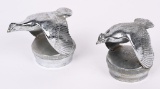 2- 1930s FORD QUAIL HOOD ORNAMENTS