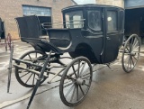 1800s HORSE DRAWN DOUBLE BROUGHAM CARRIAGE