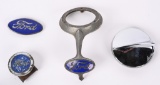 3-Ford Enamel Items & Gas Cap