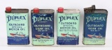 4-Duplex Outboard Motor Oil Quart Cans